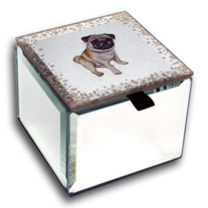 Cube Mini Trinket Box - Pug Puppy