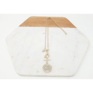 Gold Coin Fob Necklace