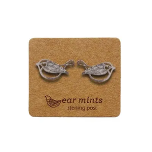 Sitting Bird Post Er Silver