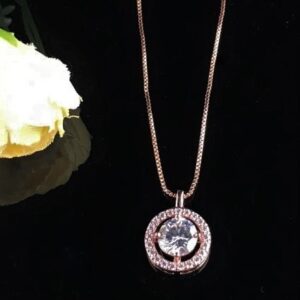 Rose Gold Crystal Necklace