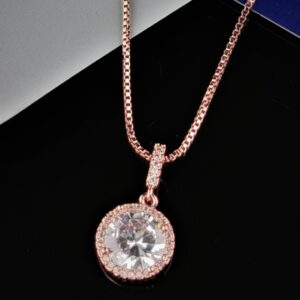 Rose Gold Crystal Necklace 2