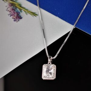 Silver Crystal Necklace 3