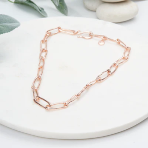 Rose Gold Link Necklace - Short