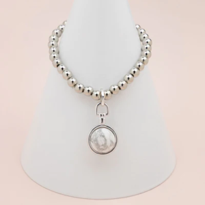 Silver Marble Ball Bracelet