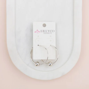 Silver Hoop With Removable Ball