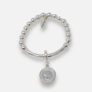L1740bg Gold Charm Blue Stone Bracelet