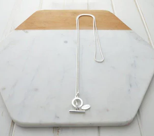 Silver Snake Chain With O Ring Necklace