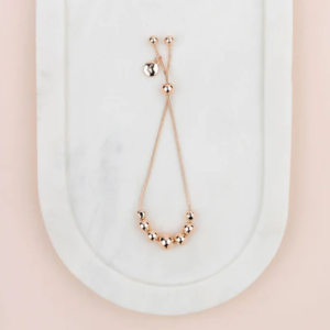 Adjustable Rose Gold Bead Bracelet