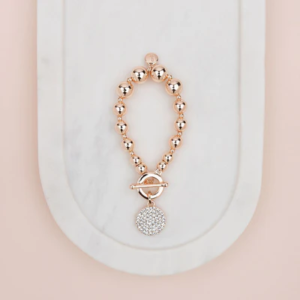 Rose Gold Bling Circle Bracelet