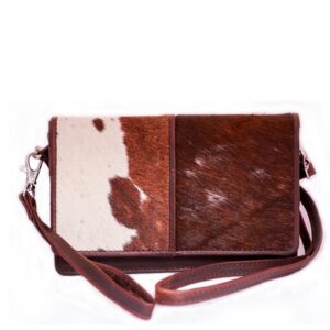Brown And White Hairon Bag