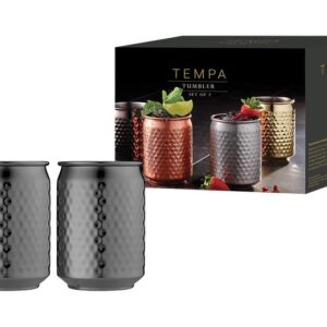 Spencer Hammered Black 2pk Tumbler
