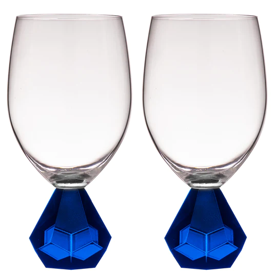 Zhara Sapphire 2pk Wine Glass