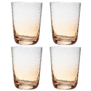 Dimpled Sunset 4pk Glass Tumbler