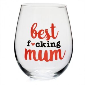 Blush Stemless Wine Glass Best F**cking Mum