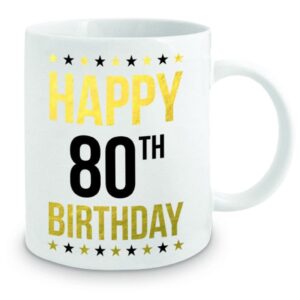 Gold Foil 80th Birthday Mug 12oz