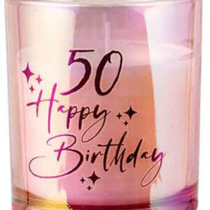 50th Pink Chrome Candle Vanilla