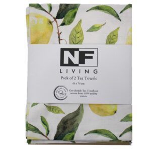 Set Of 2 Lemons Tea Towel 45x70cm