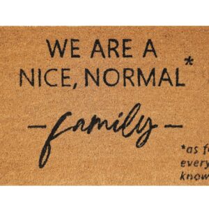 Nice Normal Family Doormat Black 45x75cm