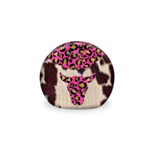 Small Travel Accessory Case - Pink Cowhide