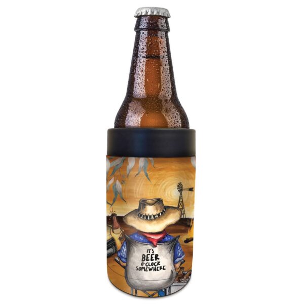 Stainless Steel Coldie Holder. Beer OÇlock Design