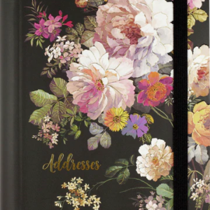 Midnight Floral Address Book Large