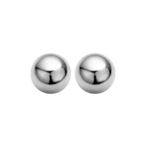 Allure Large Silver Dome Clip On Earrings
