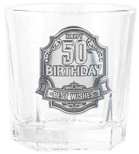 50 Badge Whisky Glass 260ml 9cm