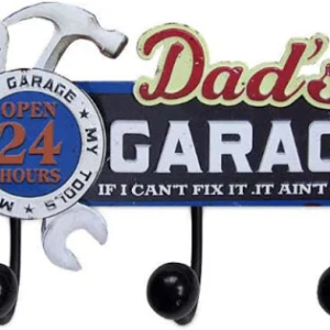 Men's Republic Retro Sign With Hook Dad's Garage