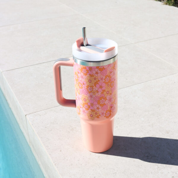 Picnic Retro Floral Insulated Tumbler