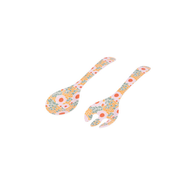 Picnic Spring Floral Salad Servers