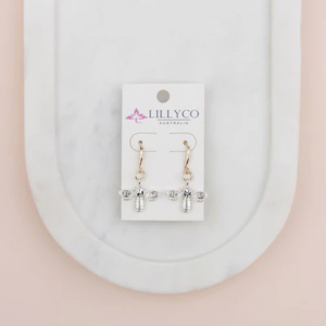 Light Gold & Silver Bee Earrings