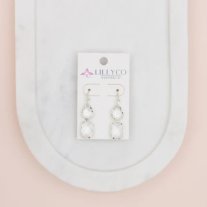 Silver Crystal Earrings