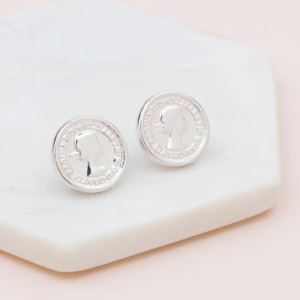Small Silver Coin Earrings