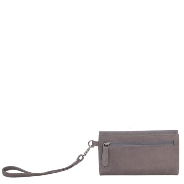 Grey Washed Leather Ladies Wallet