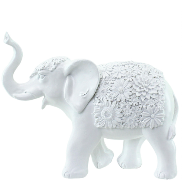 Flower Elephant Calf White