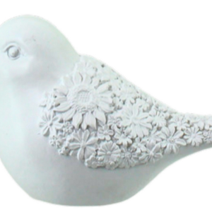 Floral Bird 10x6.5* White