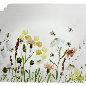 Bee Meadow Placemats An Coasters Yellow