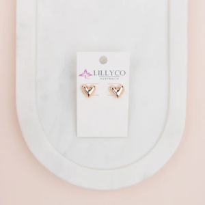 Rose Gold Heart Earring