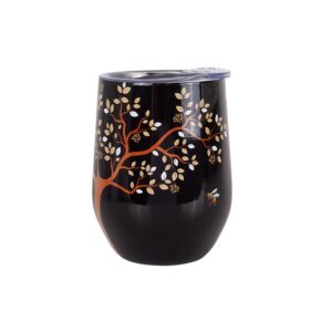 Black Tree Bee Wine Tumbler