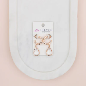 Rose Gold Tear Drop Earring