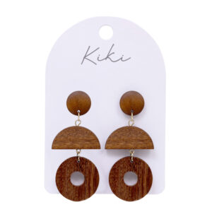 Kiki Wood Curve Earrings