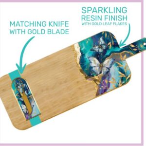 Butterflies Resin Bamboo Platter