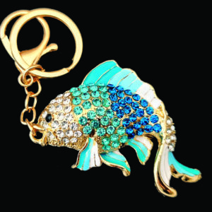 Premium Diamond Fish Keyring