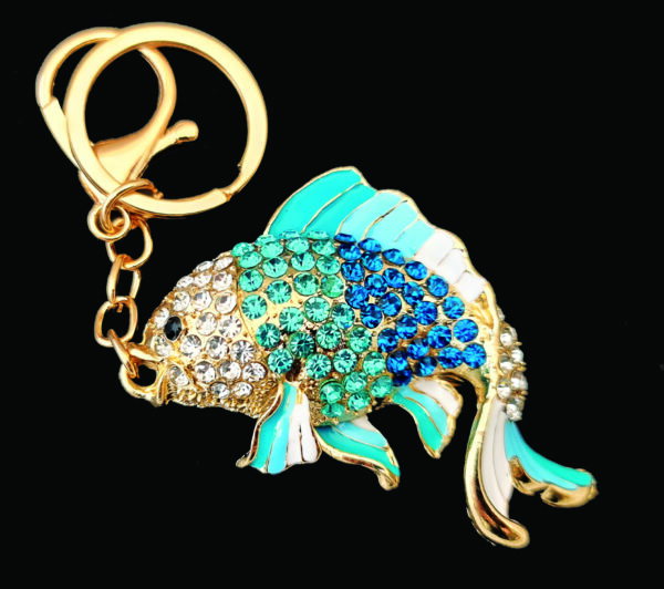 Premium Diamond Fish Keyring