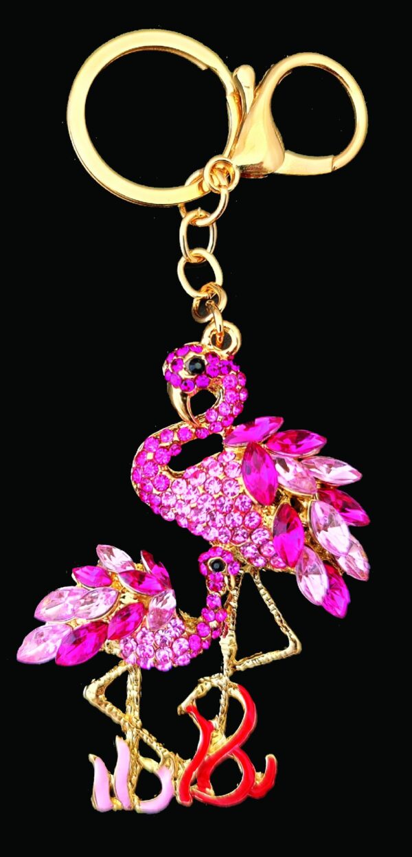 Premium Flamingo Keyring