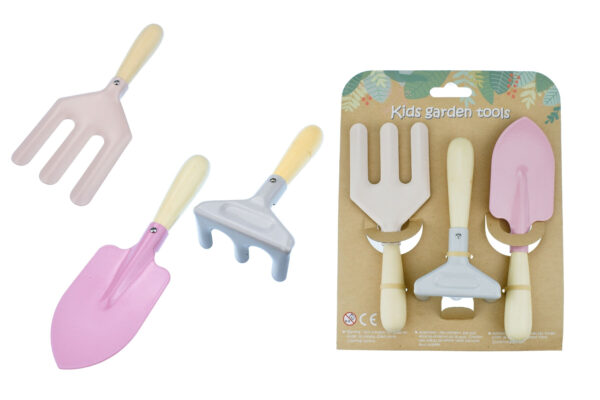 Kids Garden Tool 3 Pcs Pink