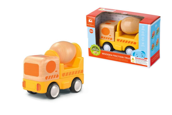 Wooden Friction Truck Concerte Mixer With Sound And Light
