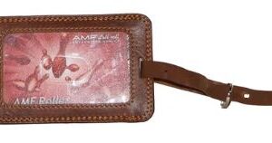 Oil Pull Up Luggage Tag-tan