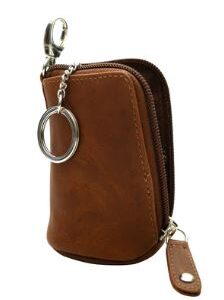 Key Ring + Coin Purse -tan