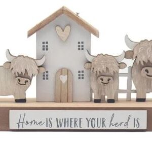 Highland Cow Home Plaque